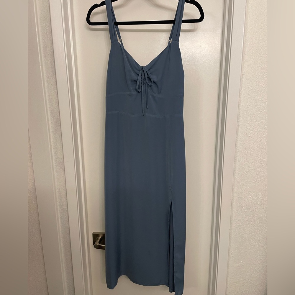 Abercrombie & Fitch Dusty Blue Midi Dress